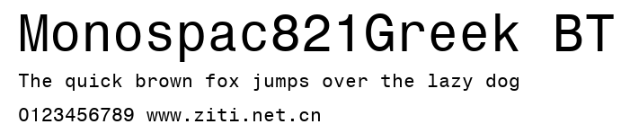 Monospac821Greek BT.ttf字體轉換器圖片