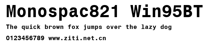 Monospac821 Win95BT.ttf字體轉換器圖片