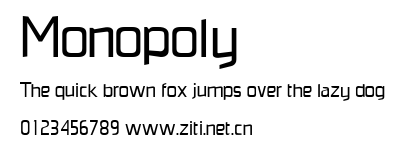 Monopoly.ttf字體轉換器圖片
