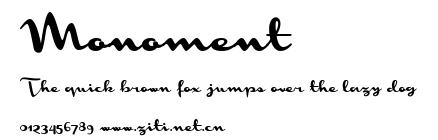 Monoment.ttf字體轉換器圖片