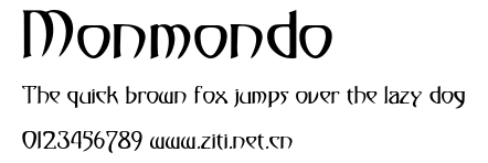 Monmondo.ttf字體轉換器圖片