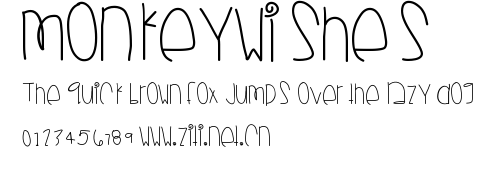 MonkeyWishes.ttf字體轉換器圖片