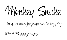 Monkey Snake.ttf字體轉換器圖片