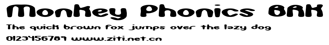 Monkey Phonics BRK.ttf字體轉換器圖片