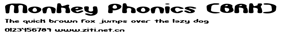 Monkey Phonics (BRK).ttf字體轉換器圖片