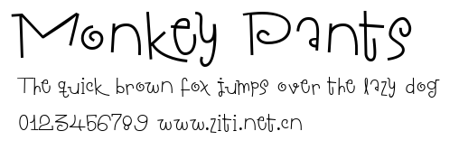 Monkey Pants.ttf字體轉換器圖片