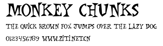 Monkey Chunks.ttf字體轉換器圖片