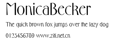 MonicaBecker.ttf字體轉換器圖片