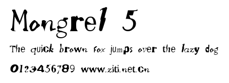 Mongrel 5.ttf字體轉換器圖片