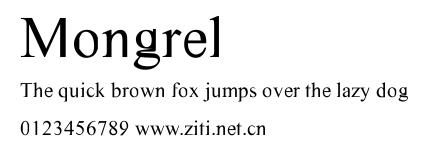 Mongrel.ttf字體轉換器圖片