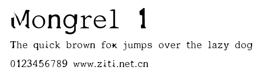 Mongrel 1.ttf字體轉換器圖片