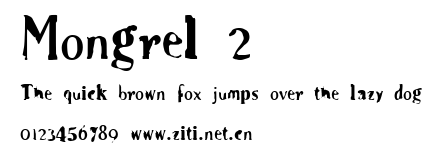 Mongrel 2.ttf字體轉換器圖片