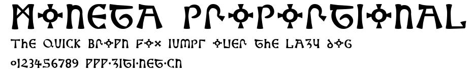Moneta Proportional.ttf字體轉換器圖片