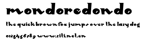 MondoRedondo.ttf字體轉換器圖片