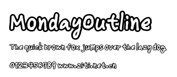 MondayOutline.ttf字體轉換器圖片