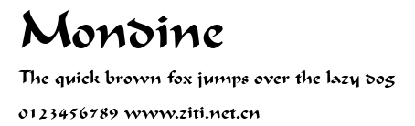 Mondine.ttf字體轉換器圖片