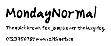 MondayNormal.ttf字體轉換器圖片