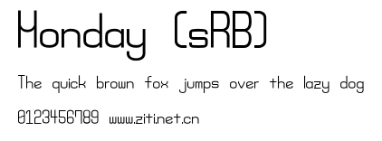 Monday (sRB).ttf字體轉換器圖片