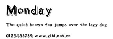 Monday.ttf字體轉換器圖片
