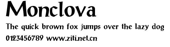 Monclova.ttf字體轉換器圖片