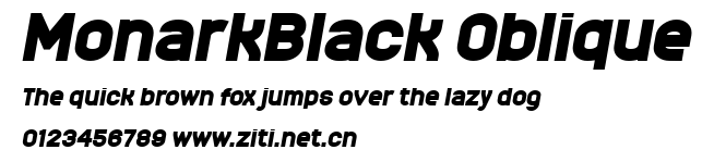 MonarkBlack Oblique.ttf字體轉換器圖片