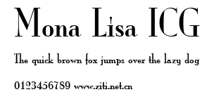 Mona Lisa ICG.ttf字體轉換器圖片