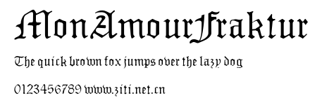 MonAmourFraktur.ttf字體轉換器圖片