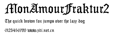 MonAmourFraktur2.ttf字體轉換器圖片