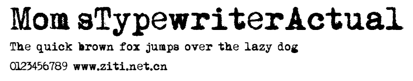 Mom´sTypewriterActual.ttf字體轉換器圖片