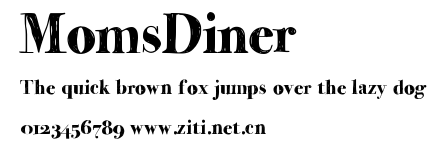 MomsDiner.ttf字體轉換器圖片