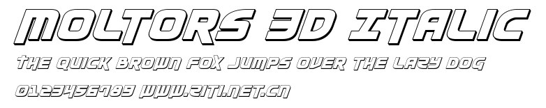 Moltors 3D Italic.ttf字體轉換器圖片