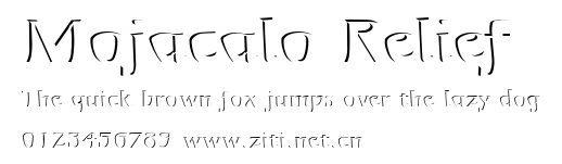 Mojacalo Relief.ttf字體轉換器圖片
