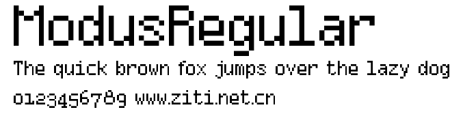 ModusRegular.ttf字體轉換器圖片