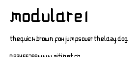 Modulare 1.ttf字體轉換器圖片