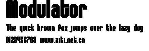 Modulator.ttf字體轉換器圖片