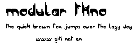 Modular Tkno.ttf字體轉換器圖片