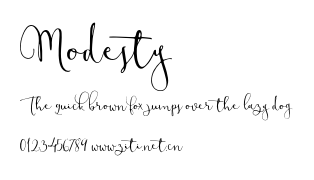 Modesty.otf字體轉換器圖片