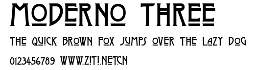Moderno Three.ttf字體轉換器圖片