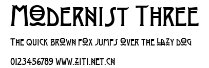Modernist Three.ttf字體轉換器圖片