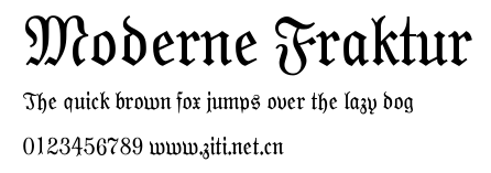 Moderne Fraktur.ttf字體轉換器圖片