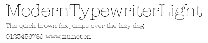 ModernTypewriterLight.ttf字體轉換器圖片