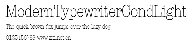 ModernTypewriterCondLight.ttf字體轉換器圖片