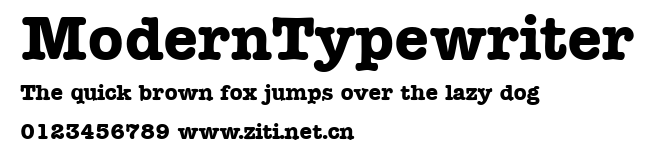 ModernTypewriter.ttf字體轉換器圖片