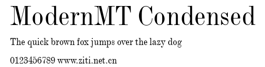 ModernMT Condensed.ttf字體轉換器圖片