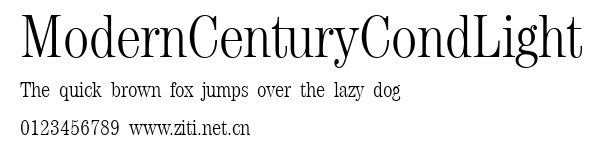ModernCenturyCondLight.ttf字體轉換器圖片