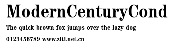 ModernCenturyCond.ttf字體轉換器圖片