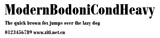 ModernBodoniCondHeavy.ttf字體轉換器圖片