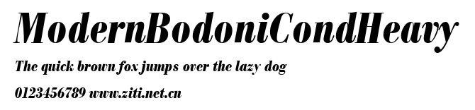 ModernBodoniCondHeavy.ttf字體轉換器圖片