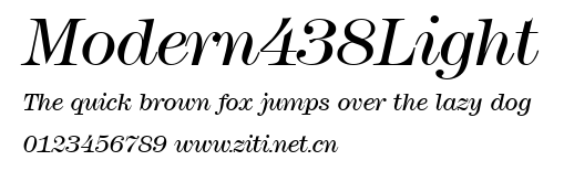 Modern438Light.ttf字體轉換器圖片
