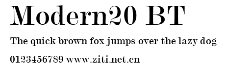 Modern20 BT.ttf字體轉換器圖片